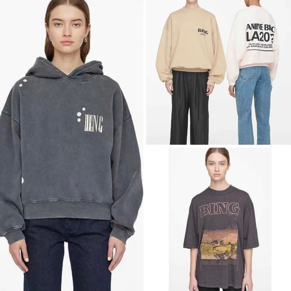 BUYERS BEWARE Anine Bing Tees, Hoodies, Sweatshirts, Shorts, Sweatpants FAKES - Picture 2 of 13